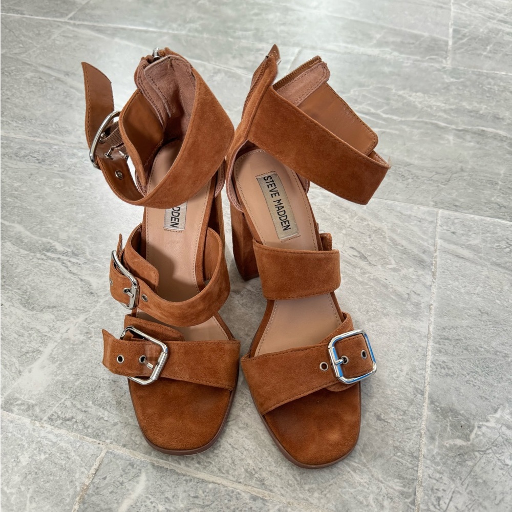 Steve Madden Sandal Heels - Carmel/Brown